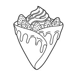 Dibujo para colorear: Crepes (Comida y Nutrición) #220673 - Dibujos para Colorear e Imprimir Gratis