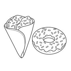 Dibujo para colorear: Crepes (Comida y Nutrición) #220680 - Dibujos para Colorear e Imprimir Gratis