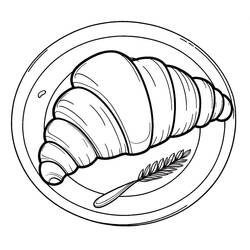 Dibujos para colorear: Croissant - Dibujos para Colorear e Imprimir Gratis