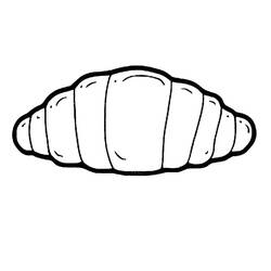 Dibujo para colorear: Croissant (Comida y Nutrición) #206879 - Dibujos para Colorear e Imprimir Gratis