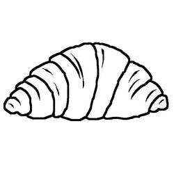 Dibujo para colorear: Croissant (Comida y Nutrición) #206880 - Dibujos para Colorear e Imprimir Gratis
