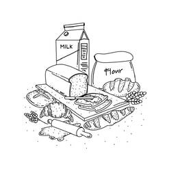 Dibujo para colorear: Croissant (Comida y Nutrición) #206881 - Dibujos para Colorear e Imprimir Gratis