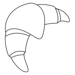 Dibujo para colorear: Croissant (Comida y Nutrición) #206884 - Dibujos para Colorear e Imprimir Gratis