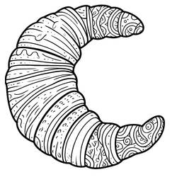 Dibujo para colorear: Croissant (Comida y Nutrición) #206886 - Dibujos para Colorear e Imprimir Gratis