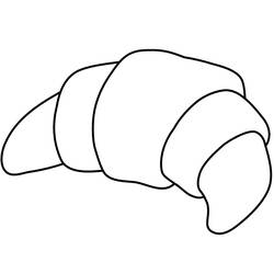 Dibujo para colorear: Croissant (Comida y Nutrición) #206887 - Dibujos para Colorear e Imprimir Gratis