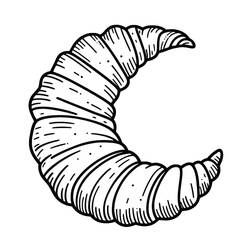 Dibujo para colorear: Croissant (Comida y Nutrición) #206892 - Dibujos para Colorear e Imprimir Gratis