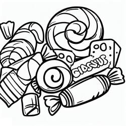 Dibujo para colorear: Dulces (Comida y Nutrición) #190785 - Dibujos para Colorear e Imprimir Gratis