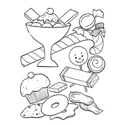 Dibujo para colorear: Dulces (Comida y Nutrición) #190799 - Dibujos para Colorear e Imprimir Gratis