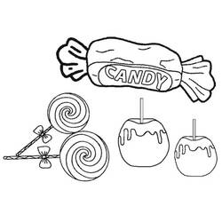 Dibujo para colorear: Dulces (Comida y Nutrición) #190812 - Dibujos para Colorear e Imprimir Gratis