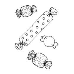 Dibujo para colorear: Dulces (Comida y Nutrición) #190815 - Dibujos para Colorear e Imprimir Gratis