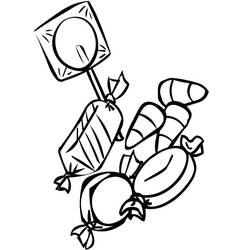 Dibujo para colorear: Dulces (Comida y Nutrición) #190819 - Dibujos para Colorear e Imprimir Gratis