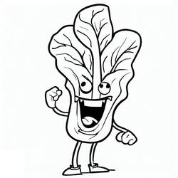 Dibujo para colorear: Espinaca (Comida y Nutrición) #187650 - Dibujos para Colorear e Imprimir Gratis