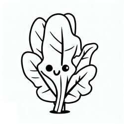 Dibujo para colorear: Espinaca (Comida y Nutrición) #187653 - Dibujos para Colorear e Imprimir Gratis