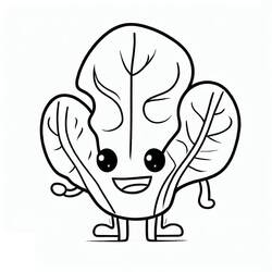 Dibujo para colorear: Espinaca (Comida y Nutrición) #187655 - Dibujos para Colorear e Imprimir Gratis