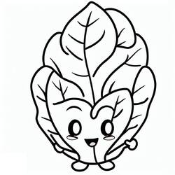 Dibujo para colorear: Espinaca (Comida y Nutrición) #187656 - Dibujos para Colorear e Imprimir Gratis