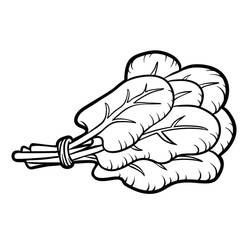 Dibujo para colorear: Espinaca (Comida y Nutrición) #187657 - Dibujos para Colorear e Imprimir Gratis
