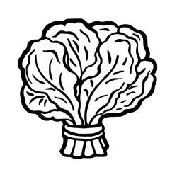 Dibujo para colorear: Espinaca (Comida y Nutrición) #187664 - Dibujos para Colorear e Imprimir Gratis