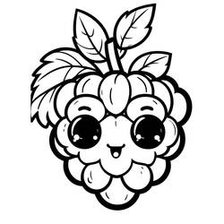 Dibujo para colorear: Frambuesa (Comida y Nutrición) #214020 - Dibujos para Colorear e Imprimir Gratis