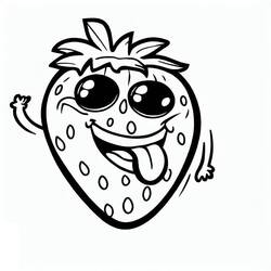 Dibujo para colorear: Fresa (Comida y Nutrición) #186953 - Dibujos para Colorear e Imprimir Gratis