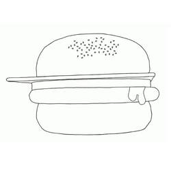 Dibujo para colorear: Hamburguesa (Comida y Nutrición) #186750 - Dibujos para Colorear e Imprimir Gratis