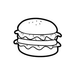 Dibujo para colorear: Hamburguesa (Comida y Nutrición) #186764 - Dibujos para Colorear e Imprimir Gratis