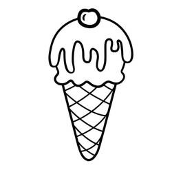 Dibujo para colorear: Helado (Comida y Nutrición) #177622 - Dibujos para Colorear e Imprimir Gratis