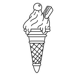 Dibujo para colorear: Helado (Comida y Nutrición) #177624 - Dibujos para Colorear e Imprimir Gratis