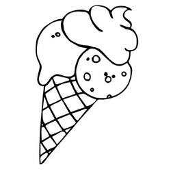 Dibujo para colorear: Helado (Comida y Nutrición) #177625 - Dibujos para Colorear e Imprimir Gratis