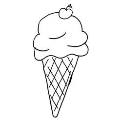 Dibujo para colorear: Helado (Comida y Nutrición) #177629 - Dibujos para Colorear e Imprimir Gratis