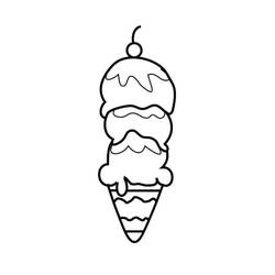 Dibujo para colorear: Helado (Comida y Nutrición) #177633 - Dibujos para Colorear e Imprimir Gratis