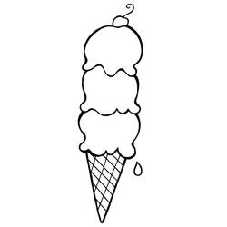 Dibujo para colorear: Helado (Comida y Nutrición) #177634 - Dibujos para Colorear e Imprimir Gratis