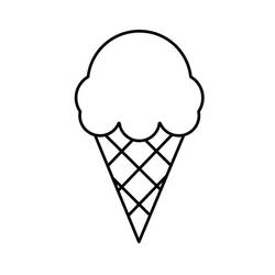 Dibujo para colorear: Helado (Comida y Nutrición) #177640 - Dibujos para Colorear e Imprimir Gratis