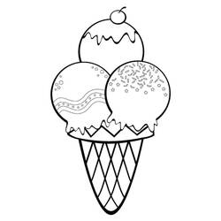 Dibujo para colorear: Helado (Comida y Nutrición) #177644 - Dibujos para Colorear e Imprimir Gratis