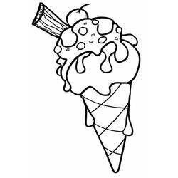 Dibujo para colorear: Helado (Comida y Nutrición) #177645 - Dibujos para Colorear e Imprimir Gratis
