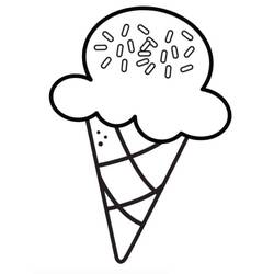 Dibujo para colorear: Helado (Comida y Nutrición) #177646 - Dibujos para Colorear e Imprimir Gratis