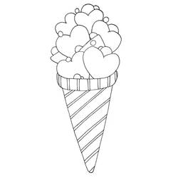 Dibujo para colorear: Helado (Comida y Nutrición) #177648 - Dibujos para Colorear e Imprimir Gratis