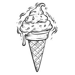 Dibujo para colorear: Helado (Comida y Nutrición) #218949 - Dibujos para Colorear e Imprimir Gratis