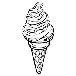 Dibujo para colorear: Helado (Comida y Nutrición) #218950 - Dibujos para Colorear e Imprimir Gratis