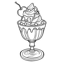 Dibujo para colorear: Helado (Comida y Nutrición) #218953 - Dibujos para Colorear e Imprimir Gratis