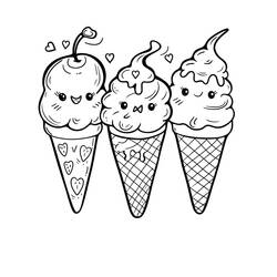 Dibujo para colorear: Helado (Comida y Nutrición) #218954 - Dibujos para Colorear e Imprimir Gratis