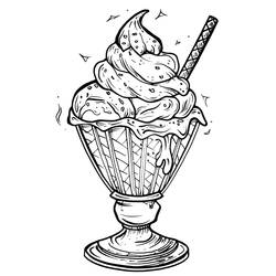 Dibujo para colorear: Helado (Comida y Nutrición) #218955 - Dibujos para Colorear e Imprimir Gratis