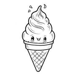 Dibujo para colorear: Helado (Comida y Nutrición) #218958 - Dibujos para Colorear e Imprimir Gratis