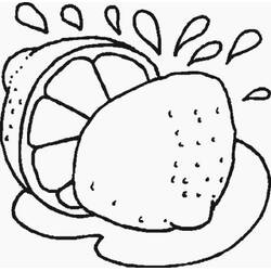 Dibujo para colorear: Limón (Comida y Nutrición) #185003 - Dibujos para Colorear e Imprimir Gratis