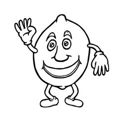 Dibujo para colorear: Limón (Comida y Nutrición) #185005 - Dibujos para Colorear e Imprimir Gratis
