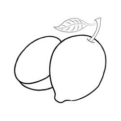 Dibujo para colorear: Limón (Comida y Nutrición) #185006 - Dibujos para Colorear e Imprimir Gratis