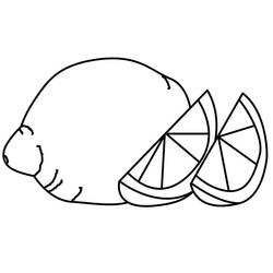 Dibujo para colorear: Limón (Comida y Nutrición) #185007 - Dibujos para Colorear e Imprimir Gratis