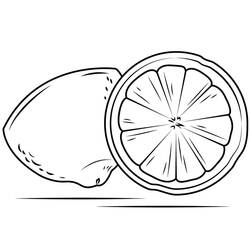 Dibujo para colorear: Limón (Comida y Nutrición) #185008 - Dibujos para Colorear e Imprimir Gratis