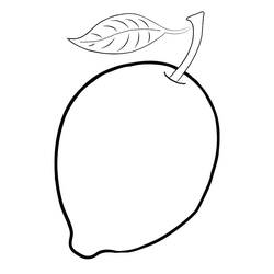 Dibujo para colorear: Limón (Comida y Nutrición) #185014 - Dibujos para Colorear e Imprimir Gratis