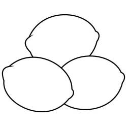 Dibujo para colorear: Limón (Comida y Nutrición) #185015 - Dibujos para Colorear e Imprimir Gratis