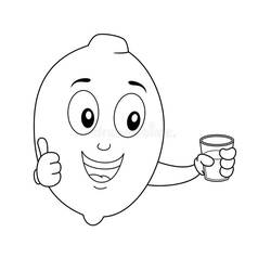 Dibujo para colorear: Limón (Comida y Nutrición) #185021 - Dibujos para Colorear e Imprimir Gratis